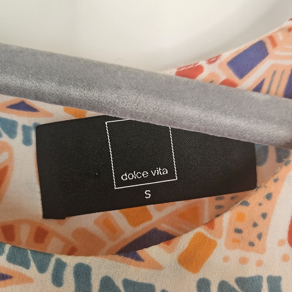 Dolce Vita 100% Silk Open Back Mini Dress - Small - Aztec Tribal Print - Picture 5 of 7